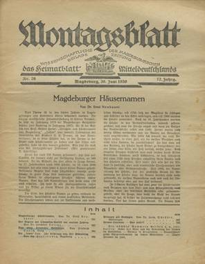 Zeitungsartikel aus dem Jahr 1930
