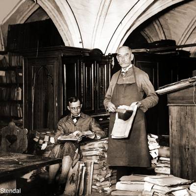 historische Aufnahme des Archivs im Stendaler Rathaus
