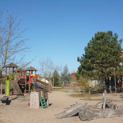 Der Spielplatz der Kita Regenbogenland
