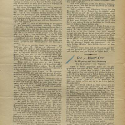 Zeitungsartikel aus dem Jahr 1930